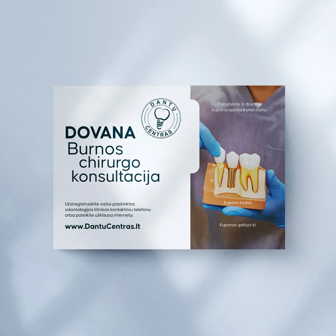 dovanų kuponas burnos chirurgo konsultacijai