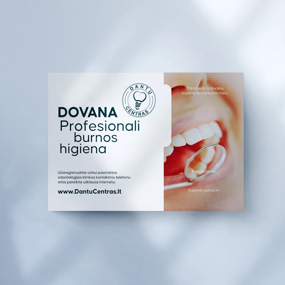 dovanų kuponas burnos higienai
